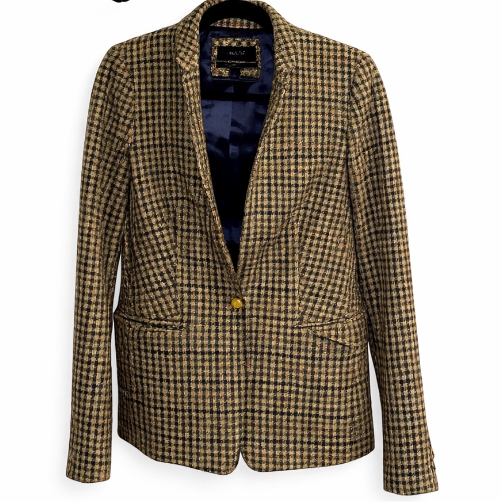 J. Crew Regent Houndstooth Blazer 100% Wool